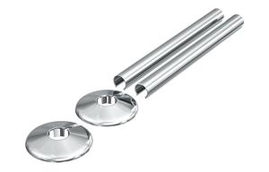 180x18mm Radiator Pipe Sleeves - Chrome